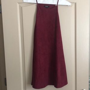 Like new. Red suede shift dress